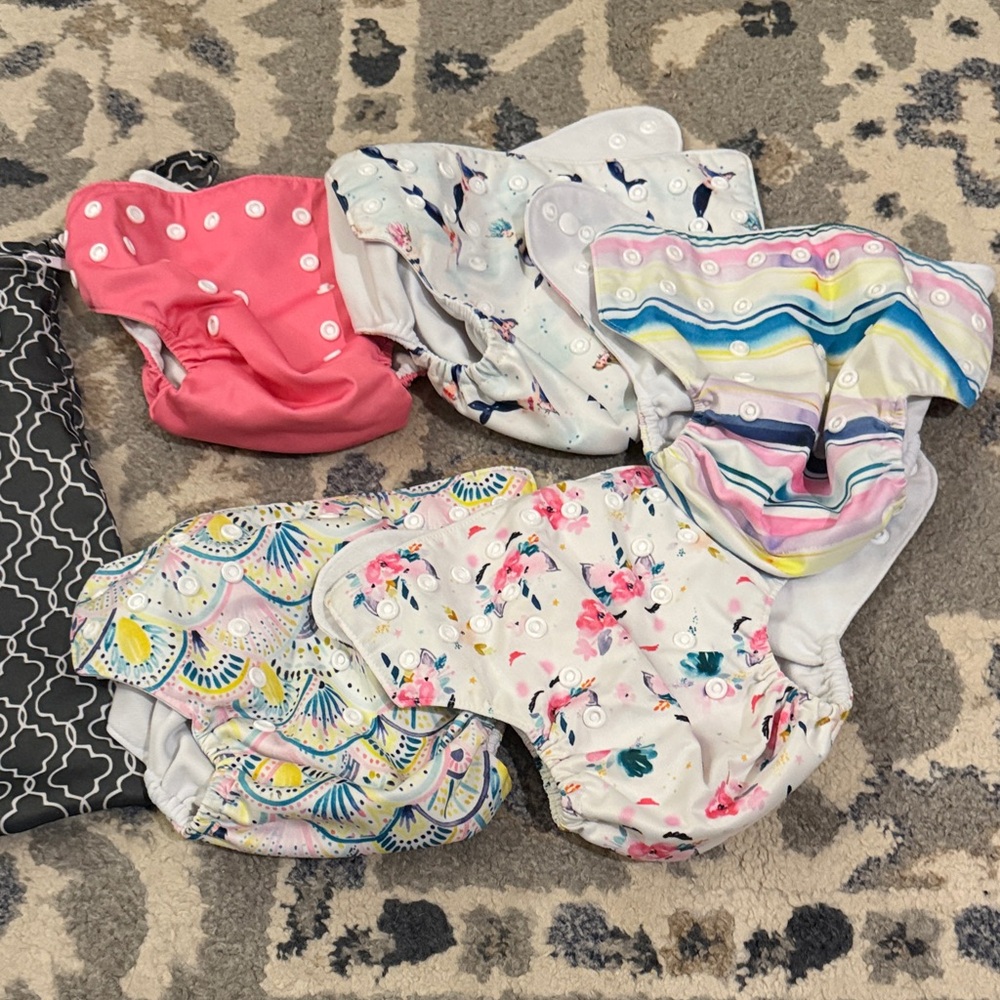 Vibrant Patterned Diaper Covers Set